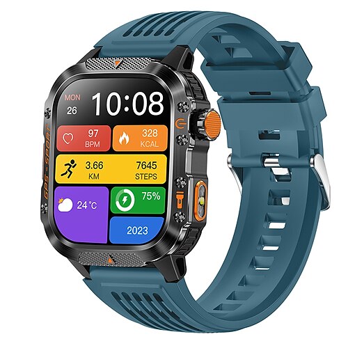 neue imosi gps smart watch 2.01 ultra hd display eingebautes gps Kompass, Anrufe tätigen/empfangen, Smartwatch, 540-mAh-Akku, 3 atm wasserdicht