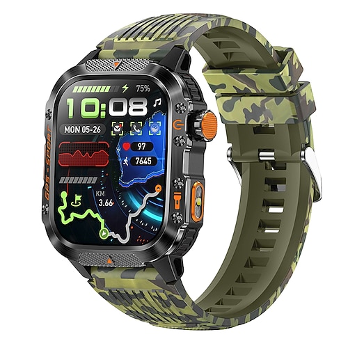 neue imosi gps smart watch 2.01 ultra hd display eingebautes gps Kompass, Anrufe tätigen/empfangen, Smartwatch, 540-mAh-Akku, 3 atm wasserdicht Image