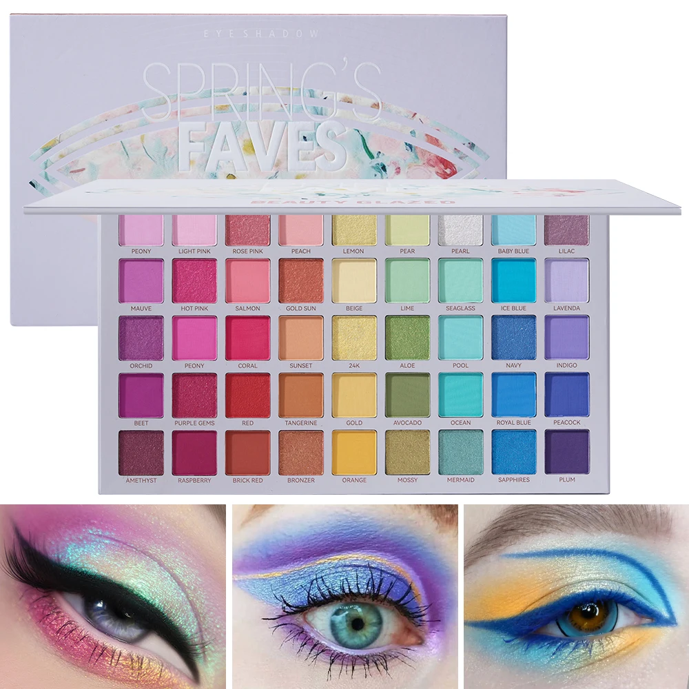 Beauty GlazedSpring's Faves BePerfect Beauty Wasserfeste Lidschatten-Palette, schimmernder Textmarker und konturglasiertes Make-up für die Augen Image