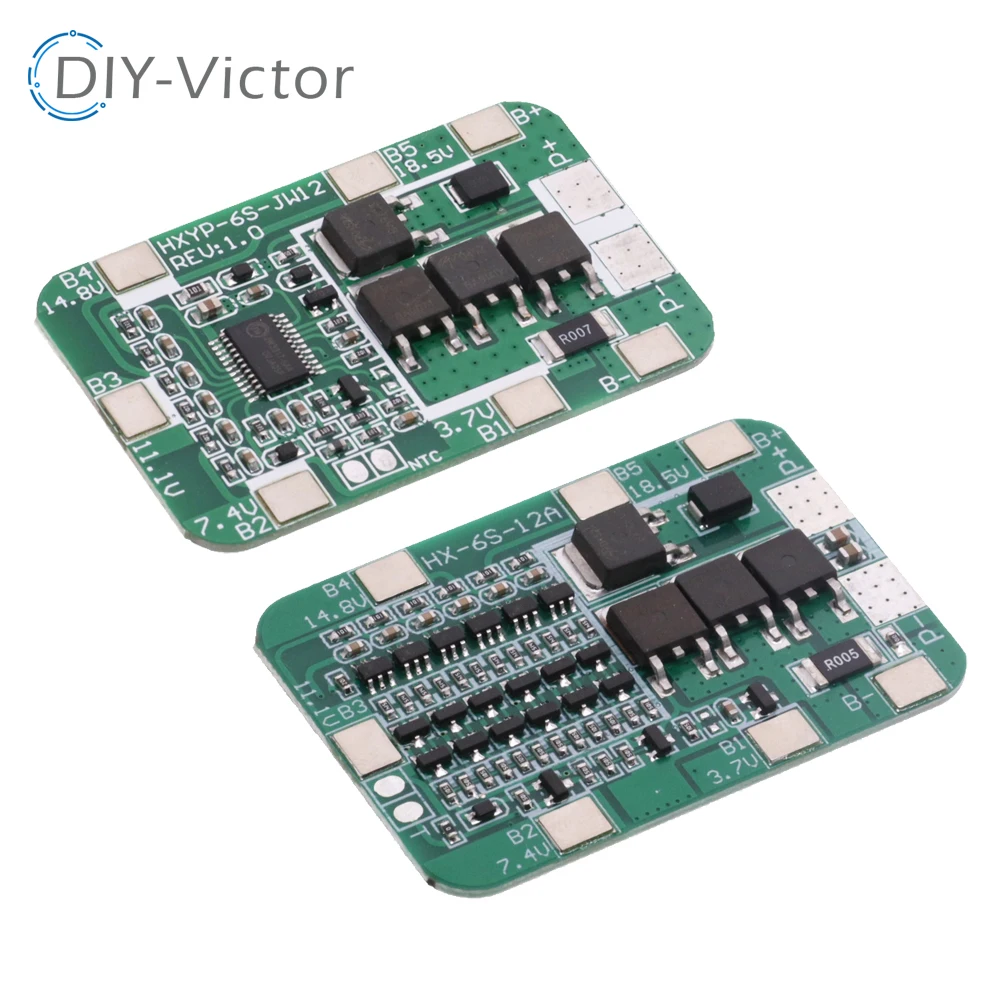 6S 12A 24V PCB BMS Protection Board For 6 Pack 18650 Li-ion Lithium Battery Cell Module New Arrival Image