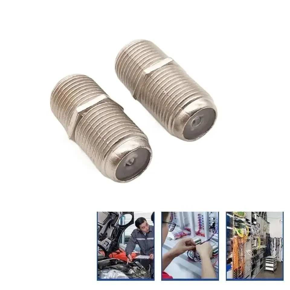 10 teile/paket Praktische F Typ Koppler UHF Adapter Stecker Weibliche F/F Jack RG6 Koax Koaxialkabel Verwendet In Video hohe Qualität Image