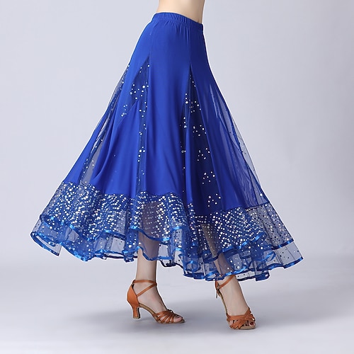 Für den Ballsaal Röcke Print Farbaufsatz Tüll Damen Leistung Ausbildung Hoch Polyester Image