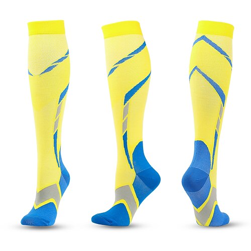 3 Paar Kompressionsstrümpfe, mehrfarbige Outdoor-Laufsocken mit hohem Druck, Sport-Performance-Socken für den grenzüberschreitenden Verkauf Image