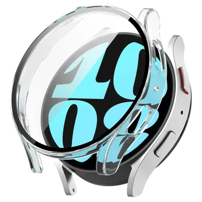 TPU-Hülle für Samsung Galaxy Watch 7-6-5-4-FE 40 mm 44 mm, vollständige Schutzhülle, Silikon-Stoßstange, Displayschutzfolie, Uhrenzubehör Image