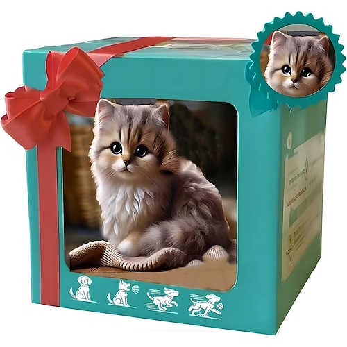 Roboter Katze Meine Realistische Roboterkätzchen Interaktives Kätzchen Spielzeug das geht bellt Schwanz wackelt Plüsch Haustierkatze für Kinder Erwachsene Realistisches Roboter Katzen Spielzeug Image