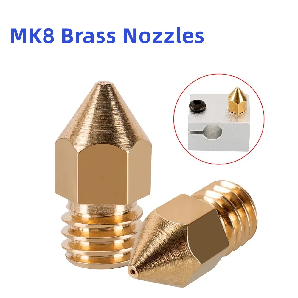 10 stücke/20 Stücke MK8 Messing Düse 0,2 MM 0,3 MM 0,4 MM 0,5 MM 0,6 MM Extruder Kopf Düsen Für 1,75 MM CR10 CR10S Ender-3 3D Drucker Teile Image