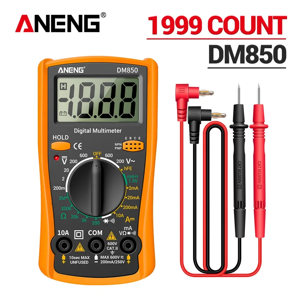 ANENG DM850 Digitalmultimeter AC/DC Professional 1999 Votage Tester Ohm Automatische Zählt Auto Strom Amperemeter Detektor Werkzeug Image