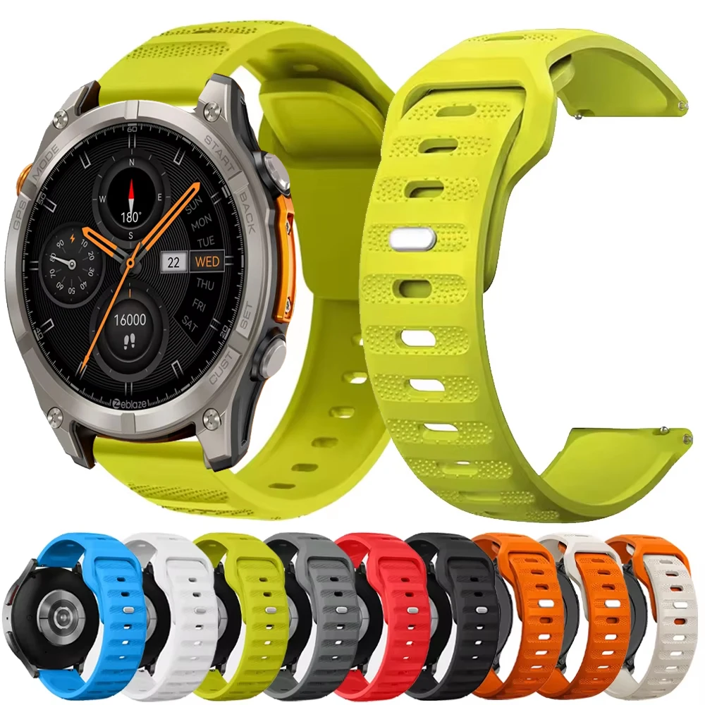 22 mm Silikonband für Zeblaze Stratos 4 3 2 Ultra Sport Armband für Zeblaze Vibe 7 7 Pro 7 Lite/GTS 3 GTR 3 Pro Btalk 3 Pro Image