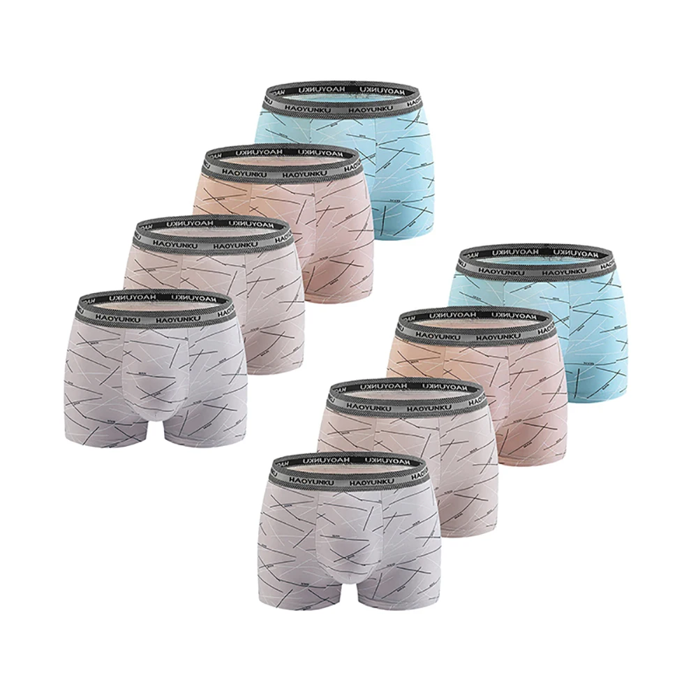 8 Teile/los männer Boxer atmungsaktive Männer Unterhosen Atmungsaktivem Mode Jungen Höschen Unterwäsche Boxershorts Männer Image
