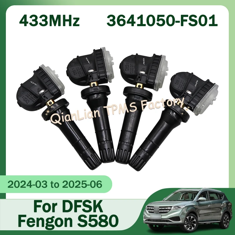 3641050-FS01 1/4 Stück Reifendruckkontrollsystem für DFSK Fengon S580 S560 E3 580Pro S513 Landian E5 Landian E3 433 MHz Image