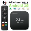 Z1 Air TV Box 8GB 128GB BT 5.0 Wifi 4G 5G Android 15 Supporto intelligente 4K 8K HD Telecomando vocale Allwinner H313 Quad Core iptv