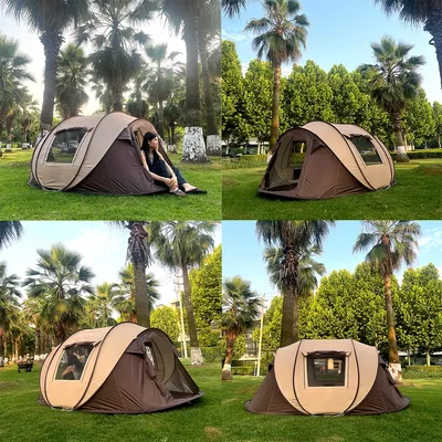 Ein Familienzelt, Pop-up-Zelt, Gartenzelt, wasserdichtes Camping-Bootszelt, tragbares Outdoor-Zelt für Camping und Wanderreisen