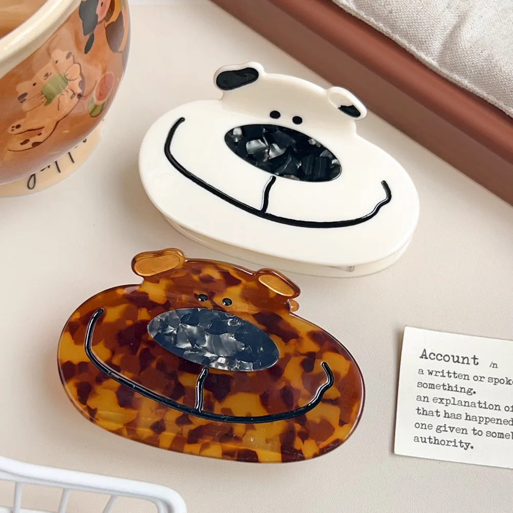 1pc Neue Große Nase Hund Haar Clip Cartoon Hund Grip Nette Mädchen Herz Shark Clip Große Haar Zubehör Image