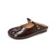 Women's High Heeled Sandals Slippers Comfortable Summer Outer Wear Flat Maternity Loafers Sets Slip on Non-Slip Vintage Walking Wedding Court Shoes Brown 2.5