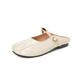 Women's High Heeled Sandals Slippers Comfortable Summer Outer Wear Flat Maternity Loafers Sets Slip on Non-Slip Vintage Walking Wedding Court Shoes Beige 5