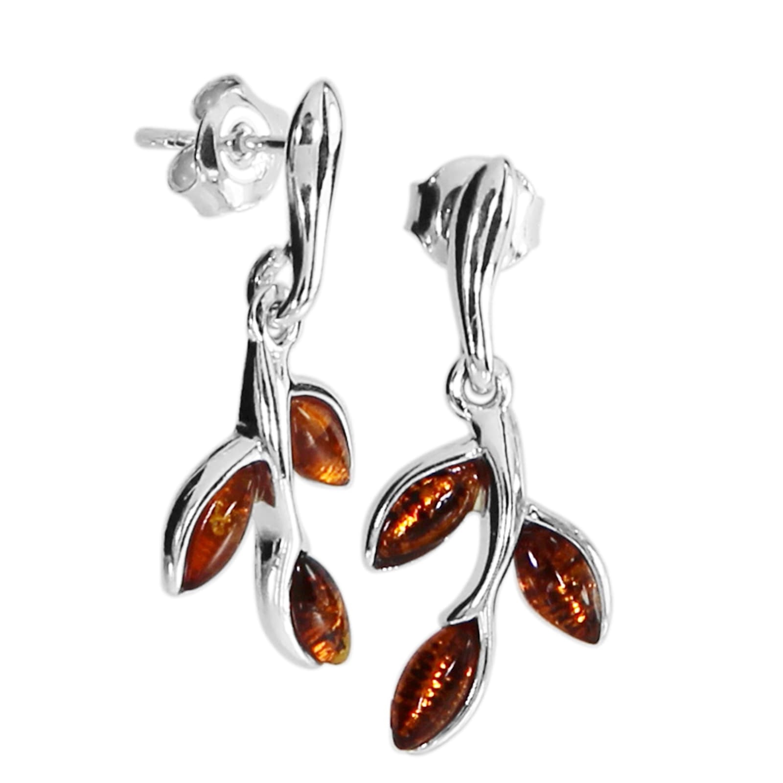 Paar Ohrhänger OSTSEE-SCHMUCK "Ostsee-Schmuck Ohrhänger Dana Ohrhänger Dana", weiß, Ohrringe, Damen, 25 x 10mm, Silber 925 (Sterlingsilber)