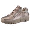 Plateausneaker WALDLÄUFER "H-LIVIA", Damen, Gr. 4,5 (37,5), braun (bronzefarben), Nubukleder, Nappaleder, metallic, sportlich, Schuhe, Schnürschuh, Halbschuh, Bequemschuh mit herausnehmbarem Lederfiußbett