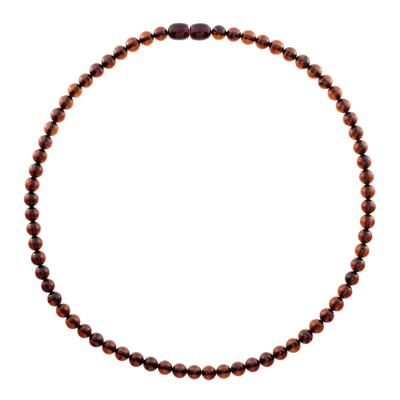 Gliederkette OSTSEE-SCHMUCK "Ostsee-Schmuck Kette Kugel 6 mm Kette Kugel 6 mm" Gr. 50, braun, Halsketten, Damen, 50cm, Bernstein, L: 42cm Image