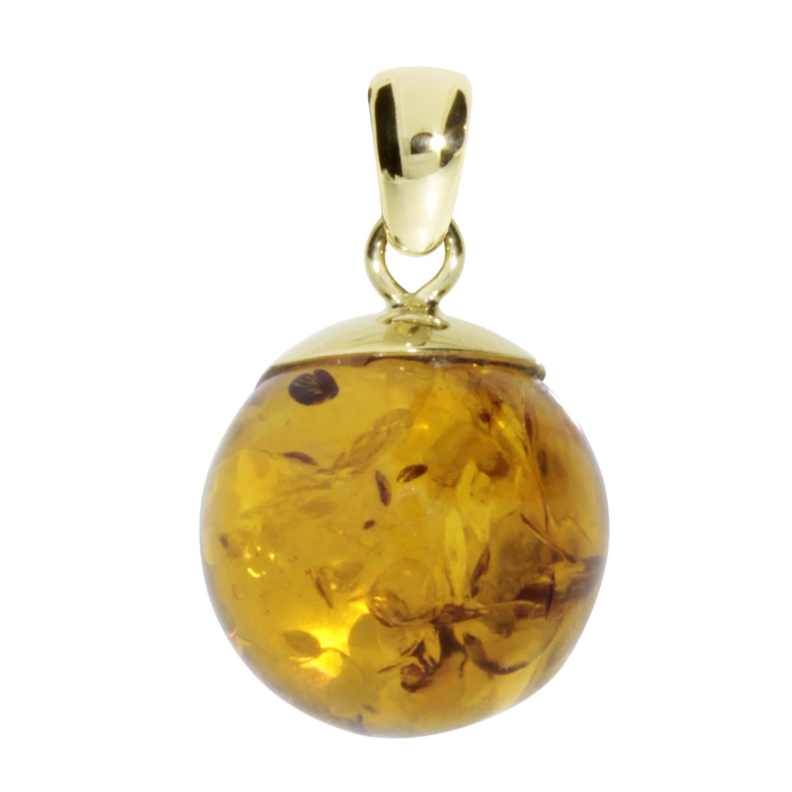 Kettenanhänger OSTSEE-SCHMUCK "Ostsee-Schmuck Anhänger Fanja Anhänger Fanja", gelb, Schmuckanhänger, Damen, 27 x 16mm, Gelbgold 333, 3,4 g, Kettenanhänger