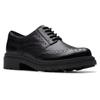 Schnürschuh CLARKS "Orinoco 3", Damen, Gr. 39, schwarz, Leder, unifarben, Lyralochung, klassisch, Schuhe, Budapester, Brogue, Business Schuh mit weicher Lederinnensohle