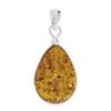 Ketten-Anhänger OSTSEE-SCHMUCK "Ostsee-Schmuck Anhänger", weiß, Schmuckanhänger, Damen, 32 x 14mm, Bernstein, 1.8 g