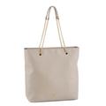 Henkeltasche CALVIN KLEIN JEANS "MINIMAL MONOGRAM CHAIN TOTE", Damen, Gr. B/H/T: 42cm x 36cm x 13cm, beige (natur), Lederimitat, unifarben, Taschen, Shopper, große Umhängetasche, Damen Schultertasche mit CK-Logo
