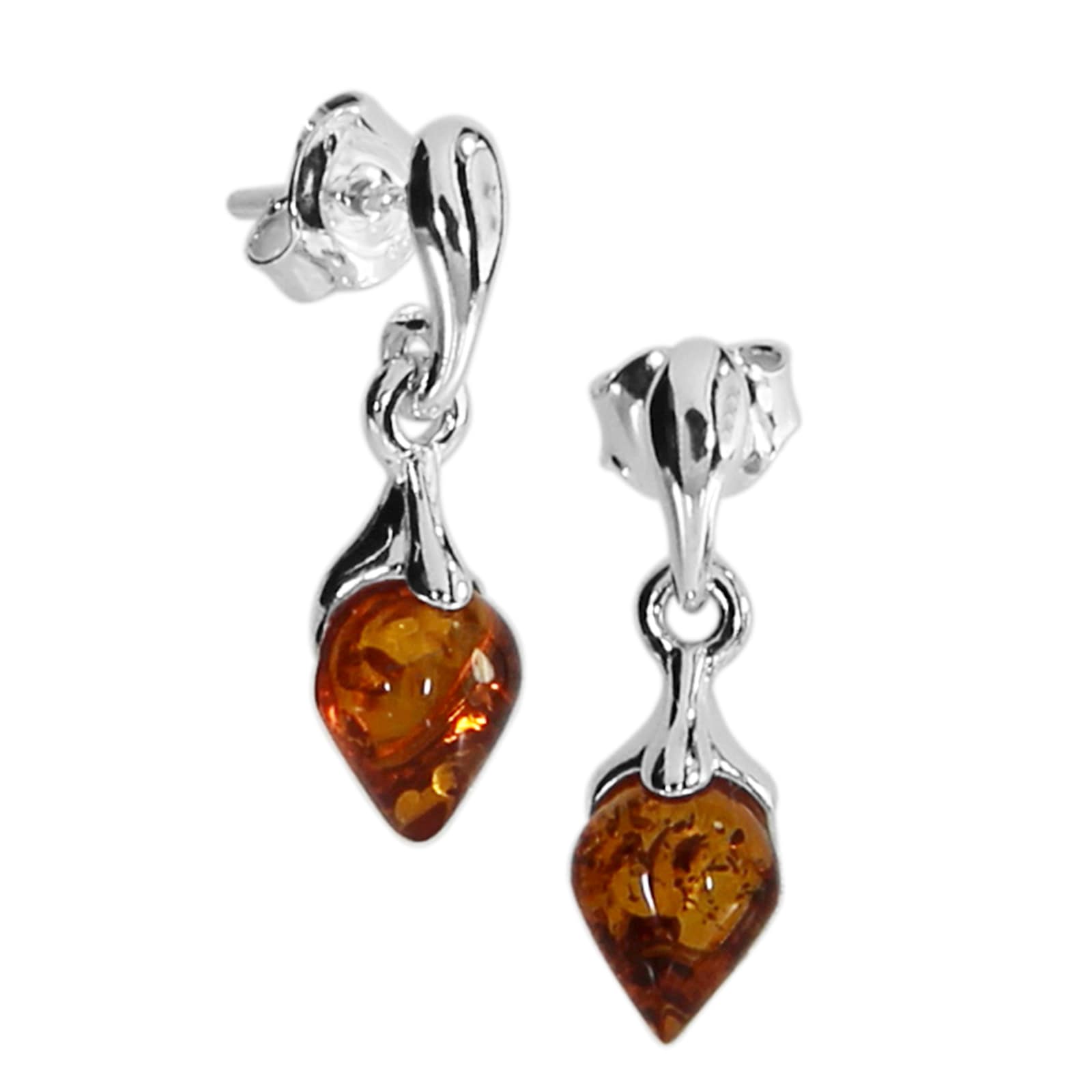 Paar Ohrhänger OSTSEE-SCHMUCK "Ostsee-Schmuck Ohrhänger Lene Ohrhänger Lene", weiß, Ohrringe, Damen, 20 x 6mm, Silber 925 (Sterlingsilber)