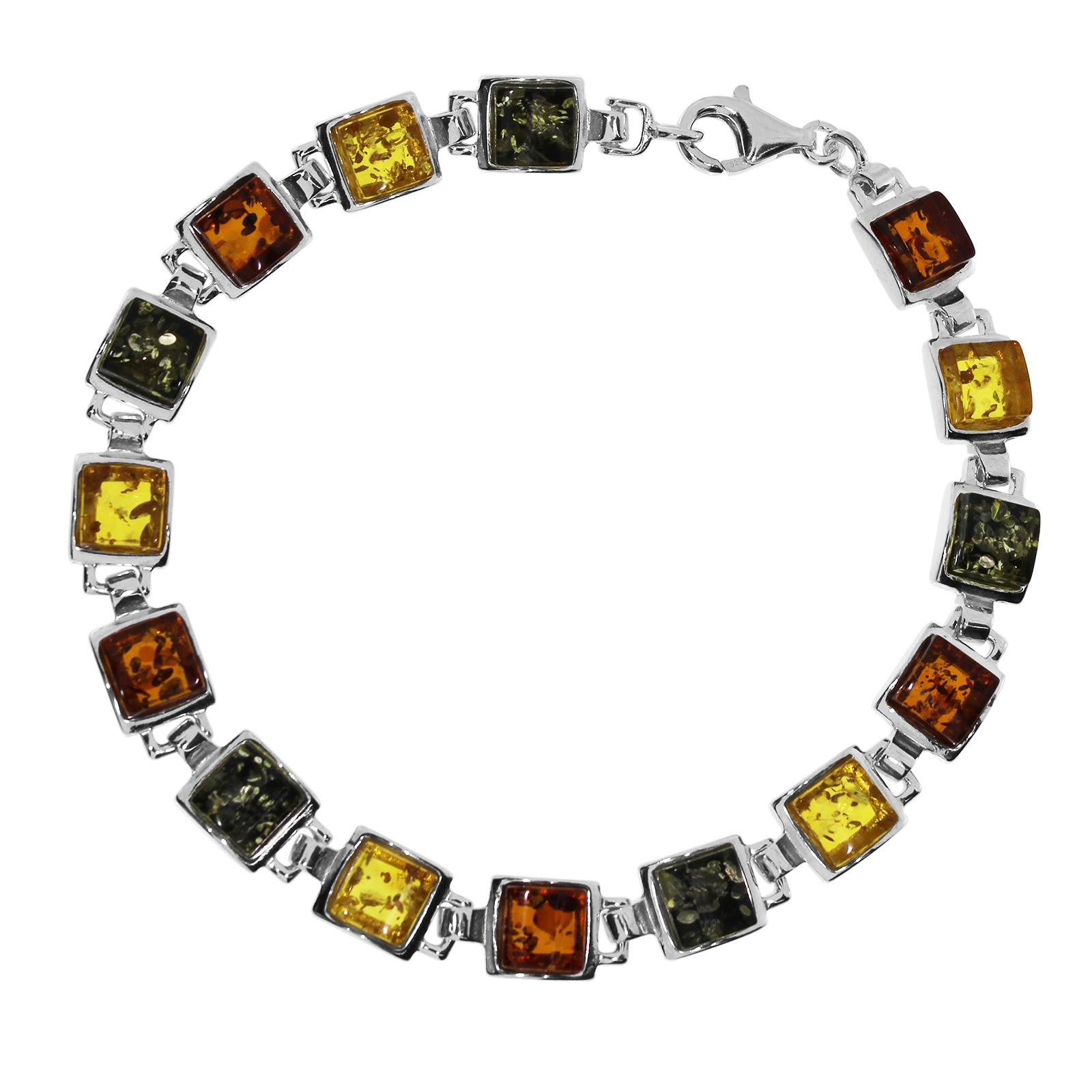 Armband OSTSEE-SCHMUCK "Ostsee-Schmuck Armband Classic 6x6 mm Armband Classic 6x6 mm", silber, Armbänder, Damen, 20cm, Silber 925 (Sterlingsilber), Armband