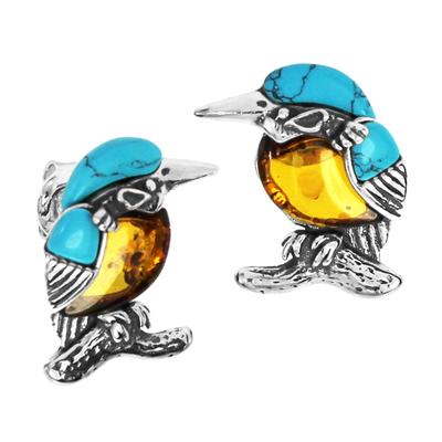 Paar Ohrstecker OSTSEE-SCHMUCK "Ostsee-Schmuck Ohrstecker Vogel Ohrstecker Vogel", weiß, Ohrringe, Damen, 16 x 15mm, Silber 925 (Sterlingsilber) Image