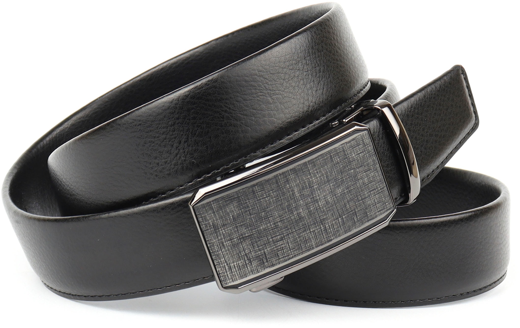 Ledergürtel ANTHONI CROWN, Herren, Gr. 95, schwarz, Rindsleder, Gürtel Ledergürtel Image