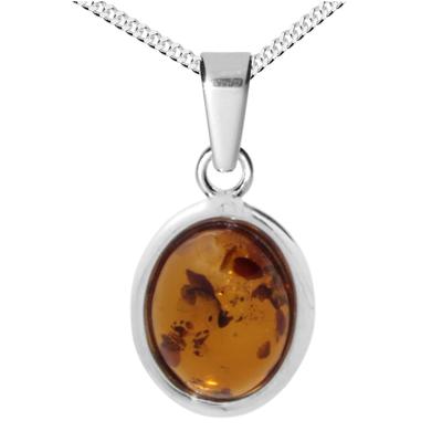Kette mit Anhänger OSTSEE-SCHMUCK "Ostsee-Schmuck Kette mit Anhänger Classic 10 x 8 mm" Gr. 45, silber (silberfarben), Halsketten, Damen, 45cm, Silber 925 (Sterlingsilber), L: 42cm Image
