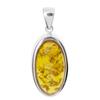 Ketten-Anhänger OSTSEE-SCHMUCK "Ostsee-Schmuck Anhänger Classic 24x12 mm", weiß, Schmuckanhänger, Damen, 37 x 16mm, Silber 925 (Sterlingsilber), 5.1 g