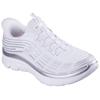 Slip-On Sneaker SKECHERS "SUMMITS PLUS-SOFT LUSTER", Damen, Gr. 42, silber (weiß, silberfarben), Textil, sportlich, Schuhe, Freizeitschuh, Schlupfschuh in veganer Verarbeitung