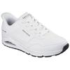 Slip-On Sneaker SKECHERS "UNO-BANKSIA LUXE", Herren, Gr. 47,5, weiß, Lederimitat, casual, Schuhe, Keilsneaker, Sneaker mit Luftkissen