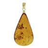 Ketten-Anhänger OSTSEE-SCHMUCK "Ostsee-Schmuck Anhänger", gelb, Schmuckanhänger, Damen, 52 x 26mm, Bernstein, 7.4 g