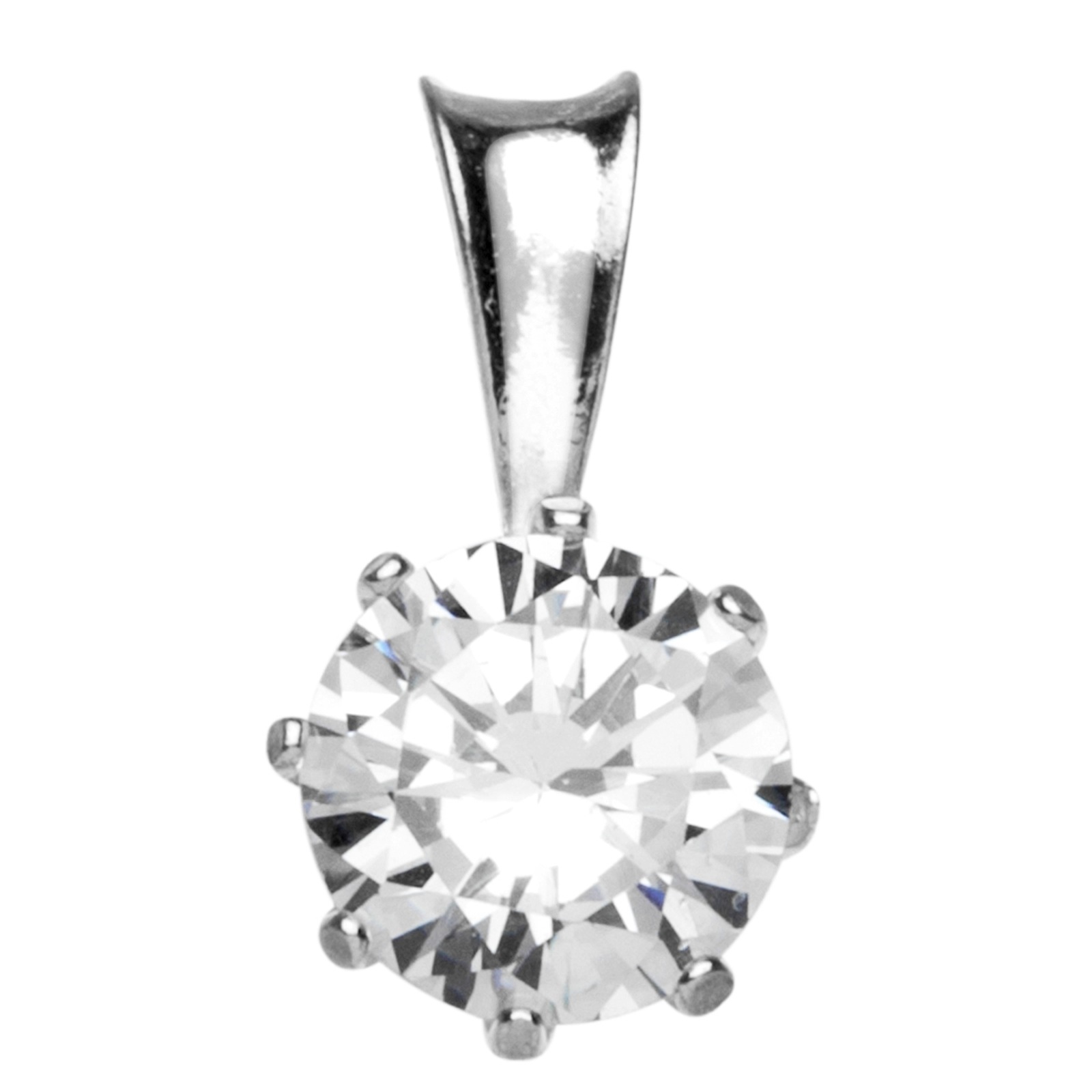 Kettenanhänger OSTSEE-SCHMUCK "Ostsee-Schmuck Anhänger Folina 9 mm Anhänger Folina 9 mm", weiß, Schmuckanhänger, Damen, 20 x 10mm, Silber 925 (Sterlingsilber), 2 g, Kettenanhänger