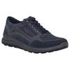 Sneaker JOSEF SEIBEL "Marley 50", Herren, Gr. 47, blau (dunkelblau, kombi), Leder, casual, Schuhe, Schnürschuh, Komfortschuh mit zusätzlichem Reißverschluss