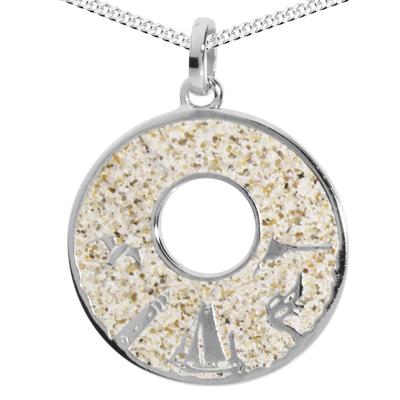 Kette mit Anhänger OSTSEE-SCHMUCK "Ostsee-Schmuck Kette mit Anhänger Fischland-Darß-Zingst" Gr. 50, silber (silberfarben), Halsketten, Damen, 50cm, Silber 925 (Sterlingsilber), L: 42cm Image