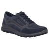 Sneaker JOSEF SEIBEL "Marley 50", Herren, Gr. 44, blau (dunkelblau, kombi), Leder, casual, Schuhe, Schnürschuh, Komfortschuh mit zusätzlichem Reißverschluss