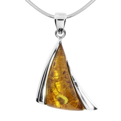 Kette mit Anhänger OSTSEE-SCHMUCK "Ostsee-Schmuck Kette mit Anhänger Imke 30" Gr. 50, silber (silberfarben), Halsketten, Damen, 50cm, Silber 925 (Sterlingsilber), L: 42cm Image