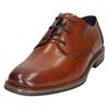 Schnürschuh BUGATTI, Herren, Gr. 43, braun (cognac), Leder, Basic, Schuhe, Business Schuh, Anzugschuh, Abendschuh mit Wechselfußbett