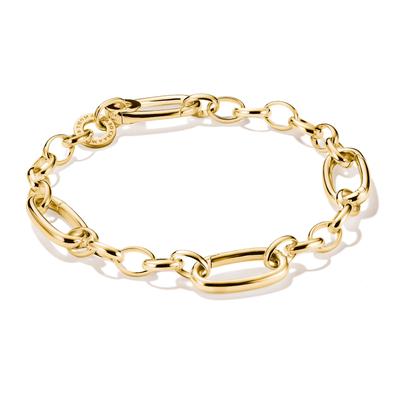 Charm-Armband THOMAS SABO "Charm Club Connect: mit drei Connect Links" Gr. 19, gold (gelbgoldfarben), Armbänder, Damen, 19, Silber 925, recycelt Image