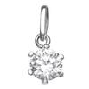 Ketten-Anhänger OSTSEE-SCHMUCK "Ostsee-Schmuck Anhänger Folina 6 mm Anhänger Folina 6 mm", weiß, Schmuckanhänger, Damen, 16 x 7mm, Silber 925 (Sterlingsilber), 0.9 g