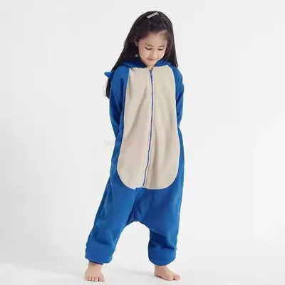 Neue Igel Sonic Onesie Pyjama Korallen Fleece Cartoon Overall Nachtwäsche Herbst Winter Flanell Hause Kleidung Image