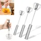 Frullino per le uova semiautomatico Frusta per uova in acciaio inossidabile 304 Miscelatore manuale manuale Agitatore per uova con rotazione automatica Accessori da cucina Utensili per uova