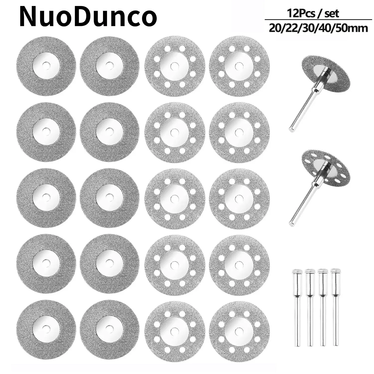 12Pcs 20/22/30/40/50mm Diamant Trennscheibe Cut Off Dreh Werkzeug Disk Mini kreissäge Klinge für Dremel Zubehör Holz Sharp Image