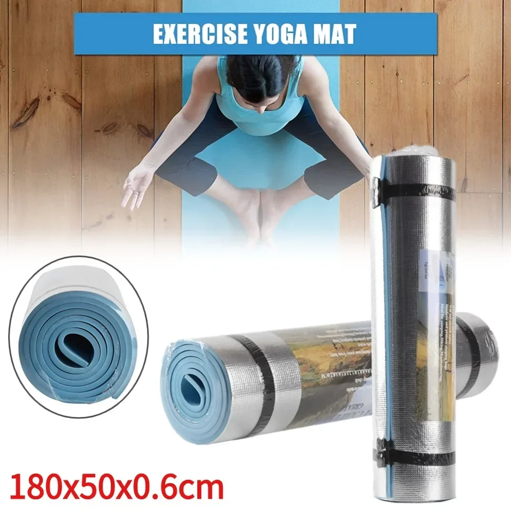 EVA-Yogamatte, rutschfeste Gymnastik-Fitness-Pads, feuchtigkeitsbeständig, für Picknick im Freien, Strand, Campingmatte, 180 x 50 x 0,6 cm, Workout-Pilates-Pad Image