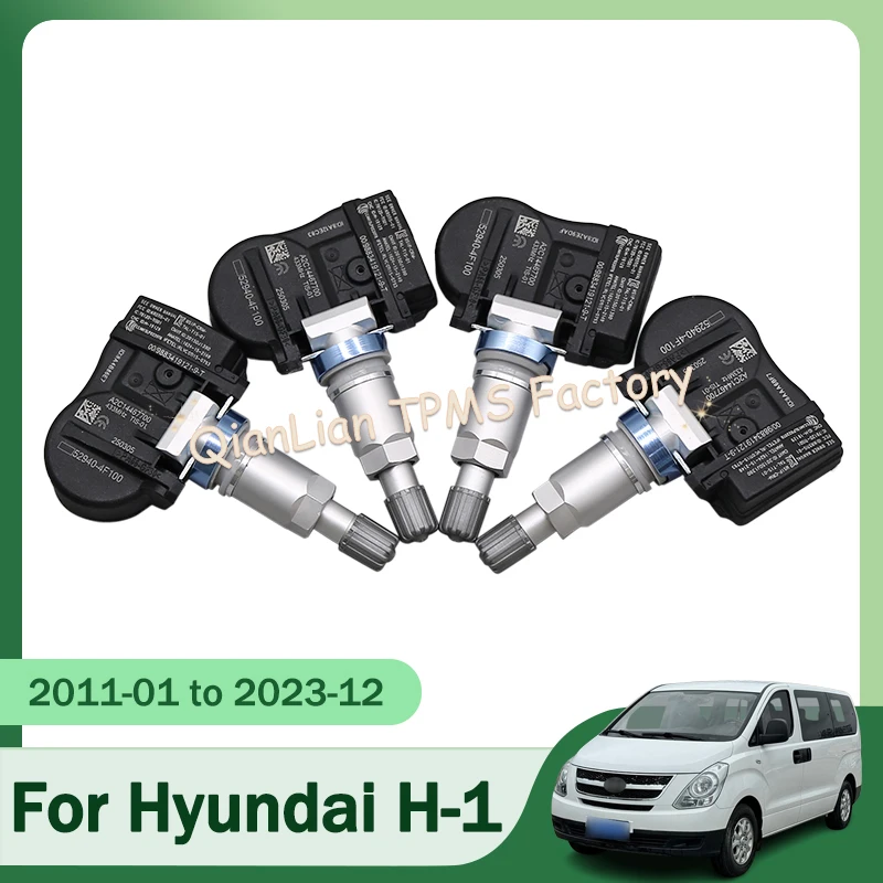 Set mit 4 52940-4F100 TPMS-Sensoren für Hyundai H-1 Grand Starex Starex Reifendrucküberwachungssystem 433 MHz 529404 F100 Image