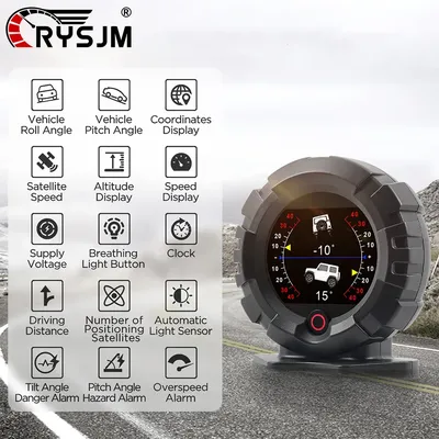X95 Auto GPS Neigung Meter Digital HUD Multifunktionale Head Up Display Geschwindigkeit Neigungsmesser Off-road Höhe Latitude Winkel meter