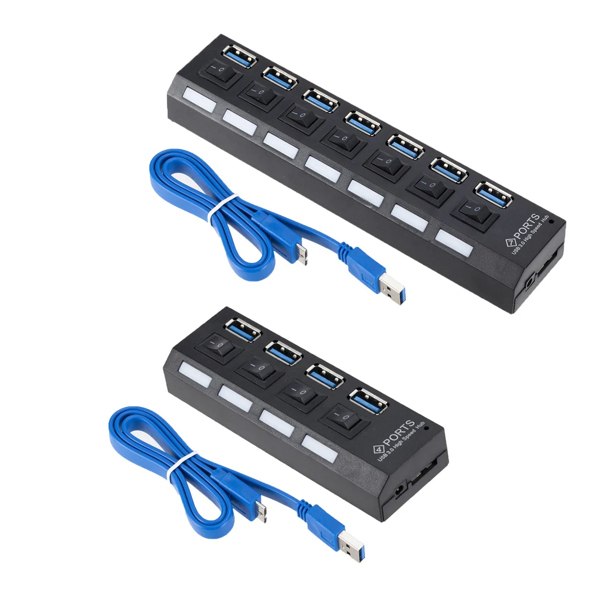 Heißer 4/7 Port Multi USB Hub Splitter USB 3,0 Hub Verwenden Power Adapter Hub Mit Schalter Computer Zubehör Großhandel Dropshipping Image